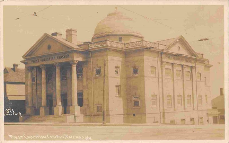 First Christian Church Tacoma Washington 1910s RPPC Real Photo #1 postcard