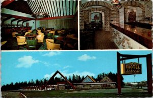 VINTAGE POSTCARD MOTEL L'ESCALE LOCATED VAL D'OR QUEBEC CANADA