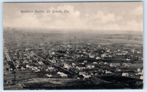 LA GRANDE, Oregon OR ~Birdseye RESIDENCE SECTION Union County Albertype Postcard