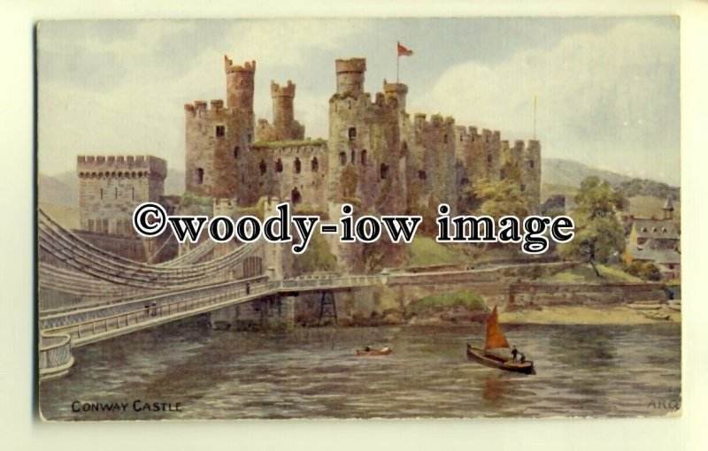 ar0271 - Conway Castle Bridge and River, *1079 - Artist A.R.Quinton - postcard