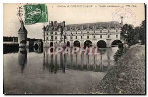 Old Postcard Chateau de Chenonceau Facade meridionale