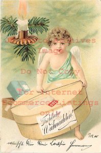 Christmas, PFB No 3486-1, Angel with Large Gift Box