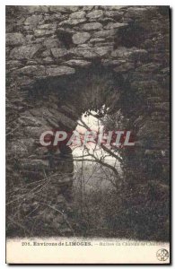 Old Postcard surroundings Limoges Ruins of Castle Chalusset