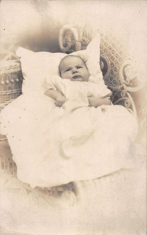 Morristown Pennsylvania Sender Baby Portrait Real Photo Antique Postcard K11792