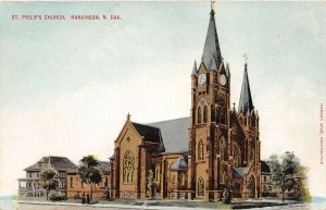 F82/ Hankinson North Dakota Postcard c1910 St Philips Church Building