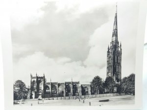 Pair of Vintage Friths Series Real Photo Postcards of Coventry Cathedral 1950s