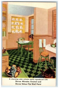 Devoe Mirrolac Enamel And Devoe Velour Flat Wall Paint Advertising Postcard