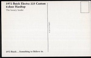 Classic Car Dealer Postcard 1972 BUICK Electra 225 Custom 4-Door Hardtop Chrome