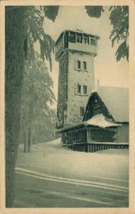 Czech Republic Čerchov v Zimě Cerchov Vintage Postcard 07.59