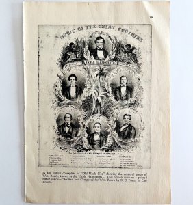 1940 Stephen Foster Sable Harmonists Print Ephemera Millets Music Saloon DWN10A