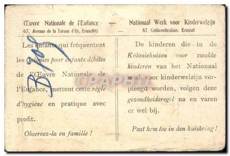 Old Postcard Eat fruits and vegetables