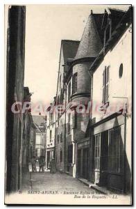 Postcard Old Saint Aignan Old Church and Vielles House Rue de la Roquette