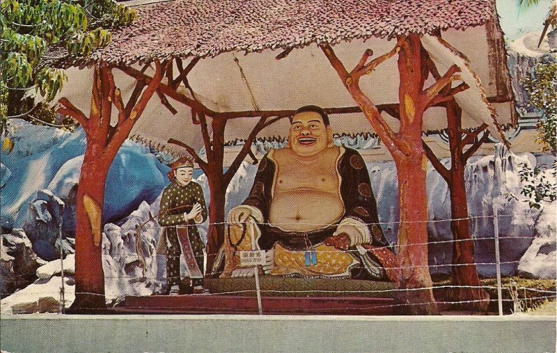Laughing Buddha Statue, Singapore, Buddhism, Religion, Tiger Balm Garden 1960