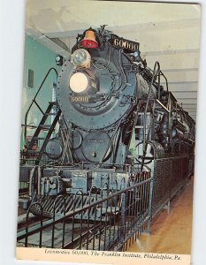 Postcard Locomotive 60,000, The Franklin Institute, Philadelphia, Pennsylvania