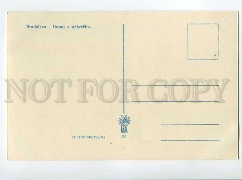 3071690 SLOVAKIA Bratislava Dunaj s nabrezim Old PC