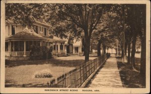 Rogers Arkansas AR Residence Street Scene Albertype Vintage Postcard