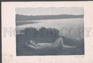 104260 NUDE RISQUE GIRL near Lake Vintage Print PHOTO