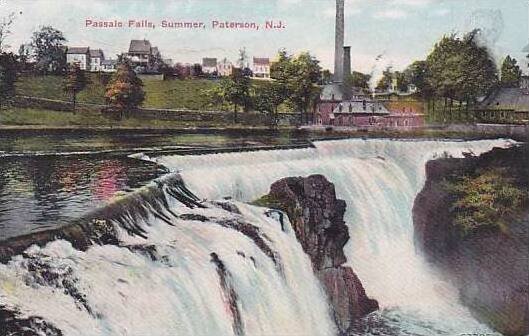 New Jersey Paterson Passaic Falls In Summer