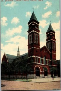 St. Elizabeth Catholic Church Detroit MI c1915 Vintage Postcard U19