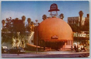 Vtg Hollywood California CA Brown Derby Restaurant 1940s View Old Postcard