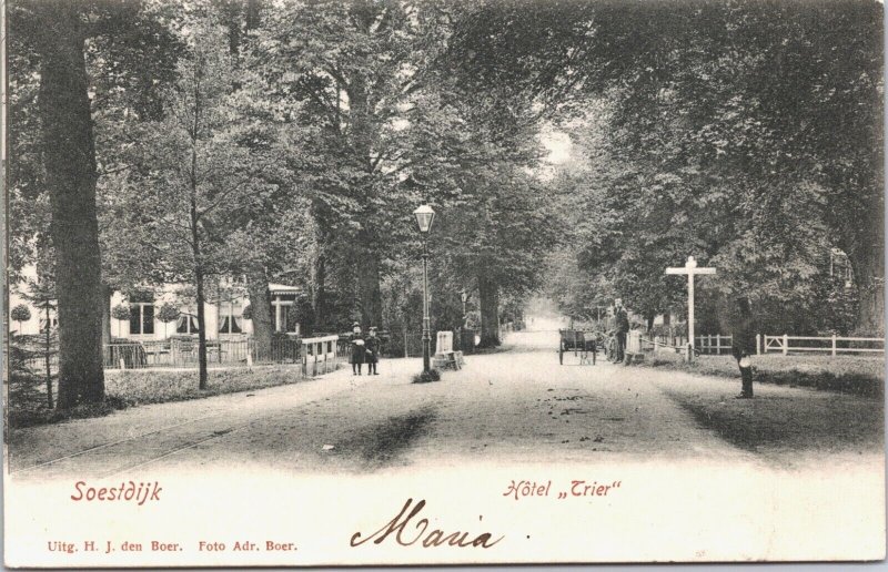 Netherlands Soestdijk Hotel Trier Vintage Postcard 09.35 