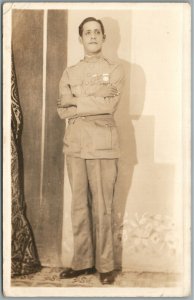 SPANISH CIVIL WAR ERA OFFICER 1939 VINTAGE REAL PHOTO POSTCARD RPPC