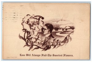 Couple Romance Love Will Always Find The Sweetest Flowers Cobb Shinn Postcard