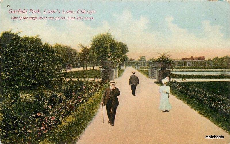 C-1910 Chicago Illinois Garfield Park Lovers Lane Franklin postcard 4631