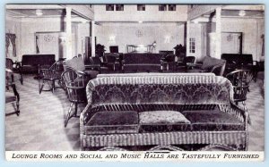 WARD LINE STEAMERS ORIZABA & SIBONEY*INTERIOR VIEW*LOUNGE*HOTELS AFLOAT 