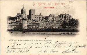 CPA Gd Hotel de L'Europe AVIGNON Vue prise de L'Ile de la Barthelasse (293484)