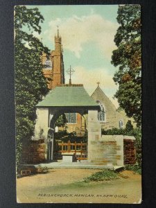 Cornwall MAWGAN Parish Church near Newquay c1920 Postcard