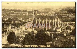 Niort Old Postcard View to the St Etienne & # 39eglise taken dungeon