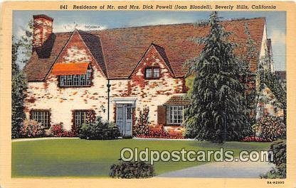 Residence of Mr & Mrs. Dick Powell, Joan Blondell Beverly Hills, CA, USA 1940 