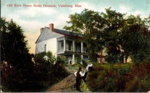 Old Rock House Battle Grounds, Vicksburg MS Vintage Postcard L43