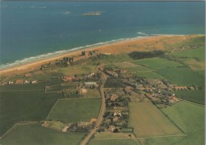 Northumberland Postcard - Aerial View of Bamburgh    RR23569
