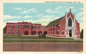 TEXARKANA, AR Arkansas~TX, Texas  CENTRAL CHRISTIAN CHURCH  c1940's Postcard