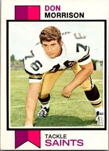 1973 Topps Football Card Don Morrison New Orleans Saints sk2474