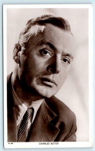 RPPC  Famous Movie Star CHARLES BOYER Picturegoer Post Card ca 1950s