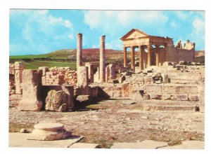 Africa Tunisia Dougga Thugga Ancient Roman Ruins UNESCO Sote Vntg 4X6 Postcard