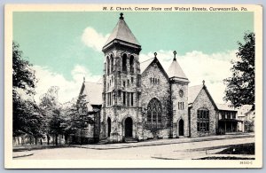 K35/ Curwensville Pennsylvania Postcard c1940s M.E. Church Sunday School 203