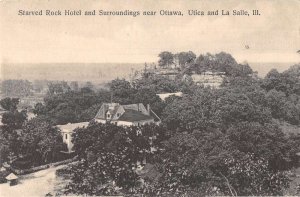 Utica and La Salle Illinois Starved Rock Hotel Vintage Postcard AA25215