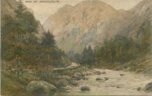 Faulkner Postcard Wales Pass of Aberglaslyn picturesque mountain scenery