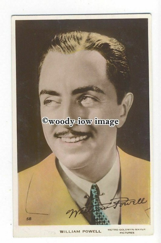 b4977 - Film Actor - William Powell, M.G.M.No.58 - postcard