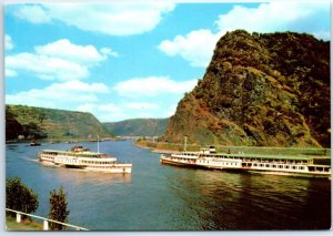 Postcard - The Beautiful Rhine, Loreley-Felsen - Sankt Goarshausen, Germany