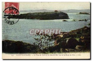 Postcard Old Saint Raphael Lion Land and Sea Lion to Nice route