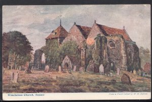 Sussex Postcard - Winchelsea Church From a Water Colour By W.H.Borrow  RS1387