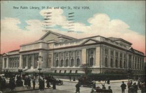 New York City New Public Library on 5th Ave & 42 Street c...