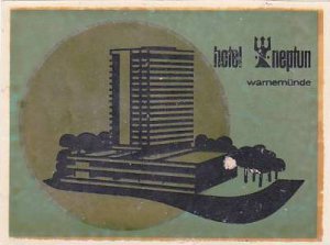 GERMANY WARNEMUENDE HOTEL NEPTUN VINTAGE LUGGAGE LABEL