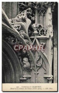 Postcard Old Chartres Detail Of Fence From Choir