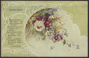 Language of Flowers,Pansies Postcard